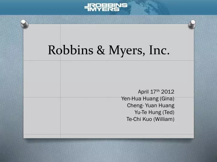 robbins myers inc
