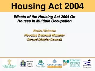 Effects of the Housing Act 2004 On Houses In Multiple Occupation Maria Hickman