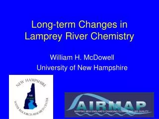 Long-term Changes in Lamprey River Chemistry