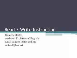 read write instruction