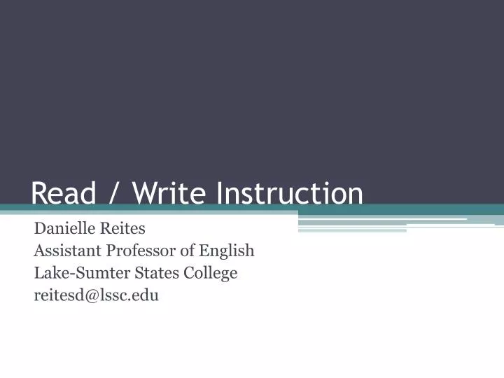 read write instruction