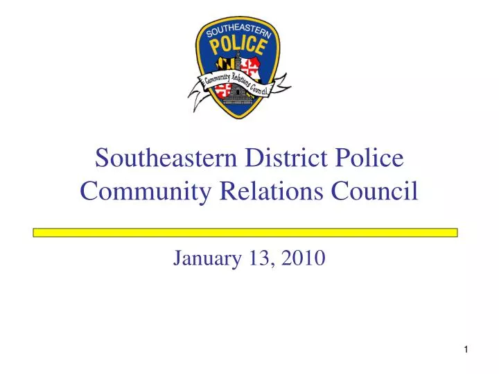 southeastern district police community relations council