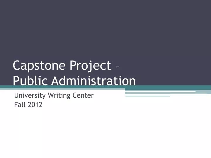 capstone project public administration