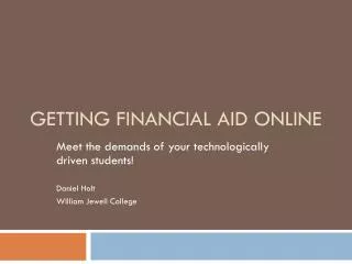 Getting Financial Aid Online