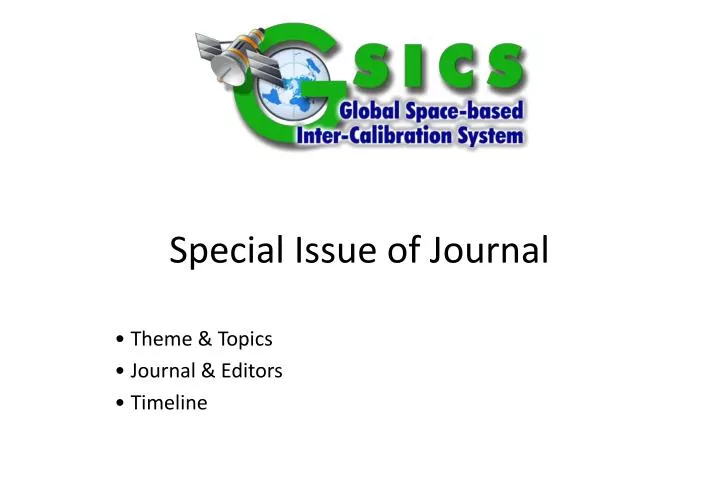 special issue of journal