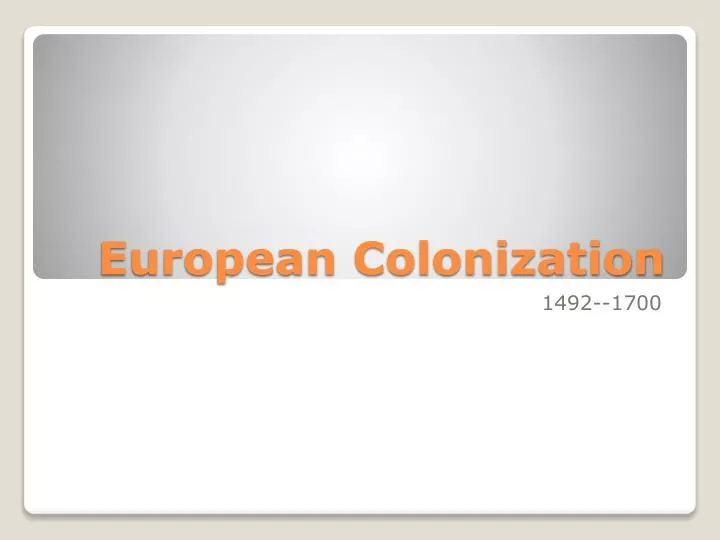 european colonization