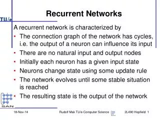 Recurrent Networks