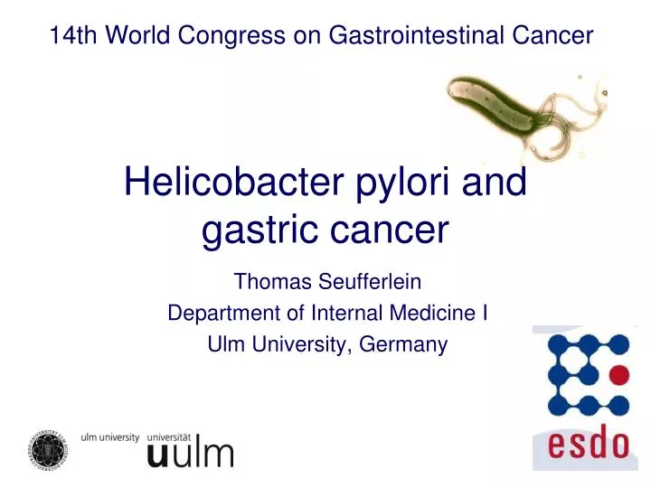 helicobacter pylori and gastric cancer