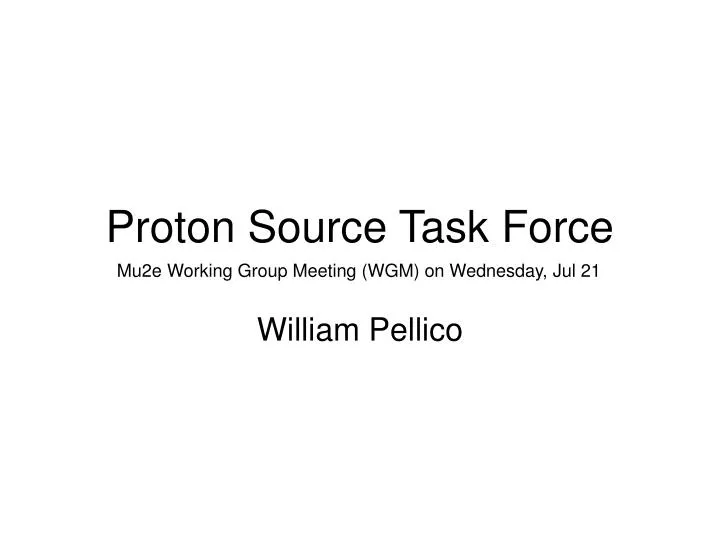 proton source task force