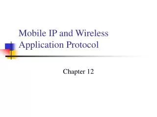 mobile ip and wireless application protocol