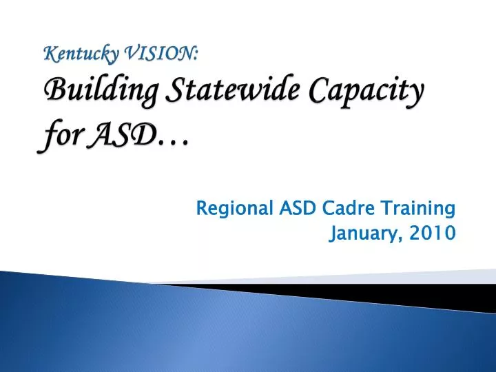 kentucky vision building statewide capacity for asd