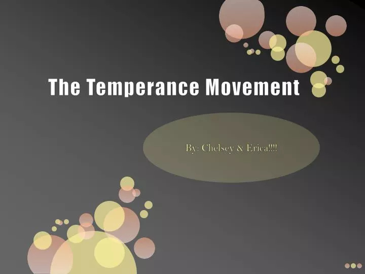 the temperance movement
