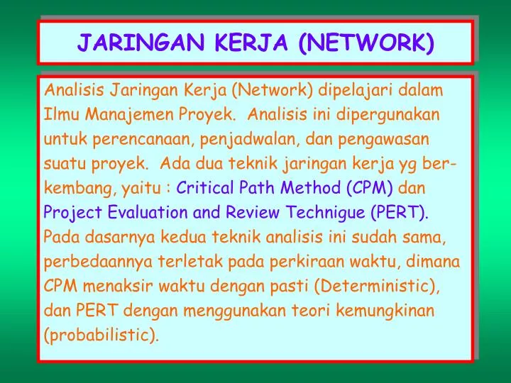 jaringan kerja network