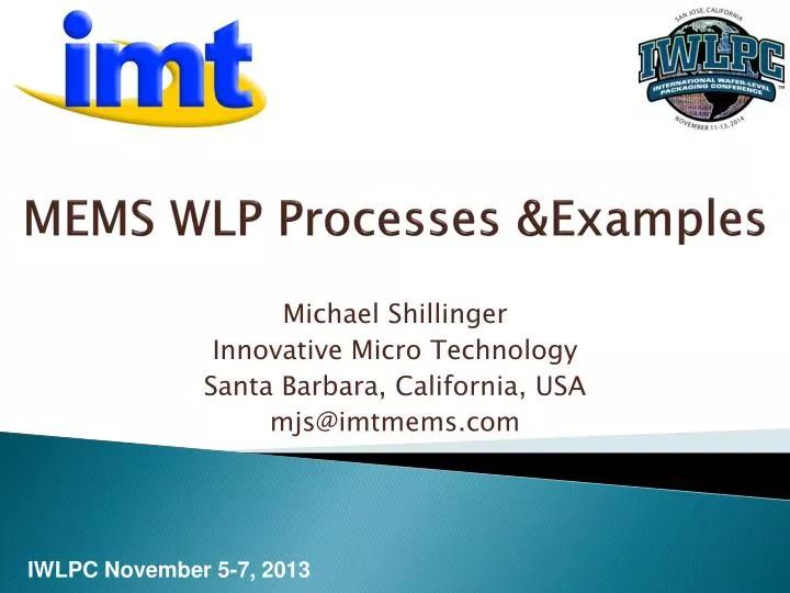 mems wlp processes examples