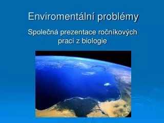 enviroment ln probl my