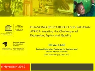 FINANCING EDUCATION IN SUB-SAHARAN AFRICA: Meeting the Challenges of Expansion, Equity and Quality