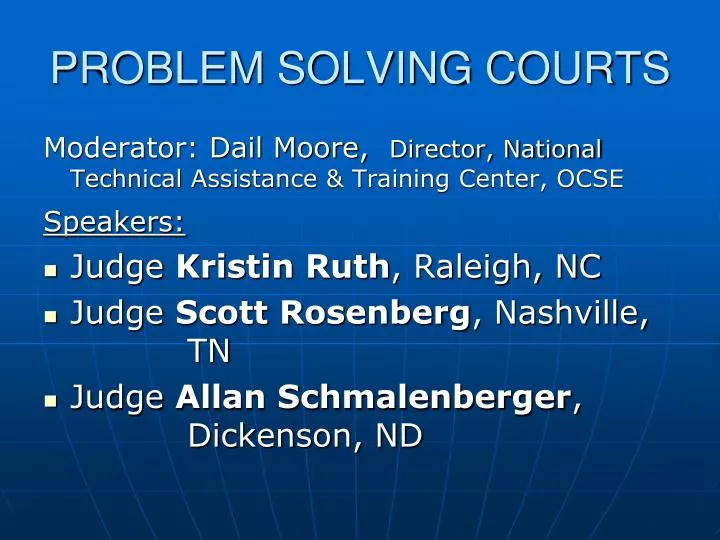 problem solving courts