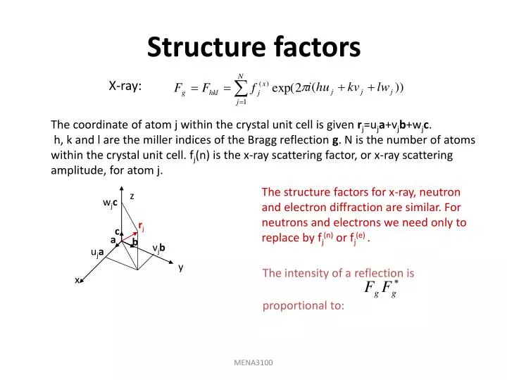 structure factors