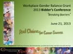 Breaking Barriers: Strategies for Workplace Gender Balance and Grant Management - slide 1