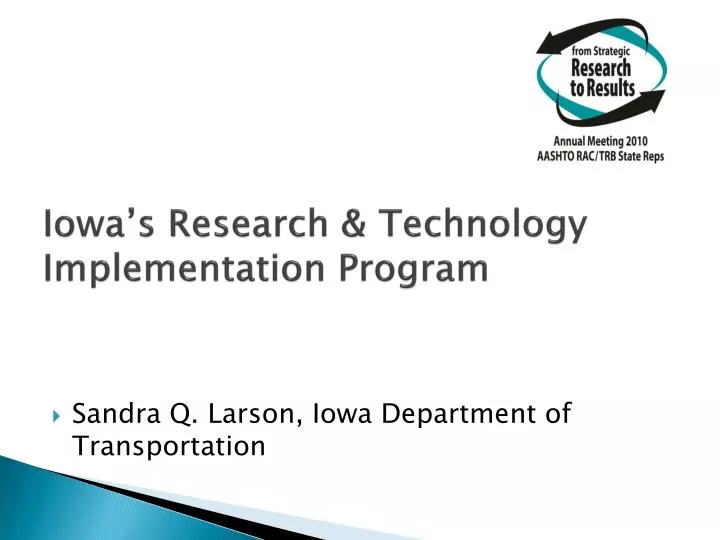 iowa s research technology implementation program