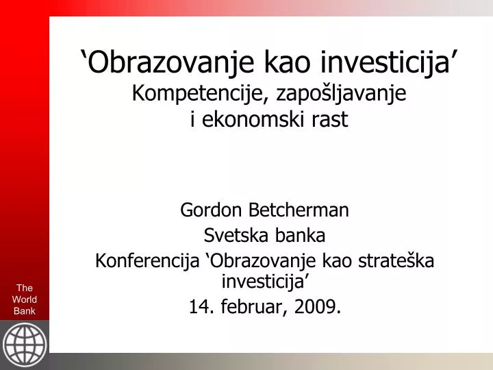 obrazovanje kao investicija kompeten cije zapo ljavanje i ekonomski rast