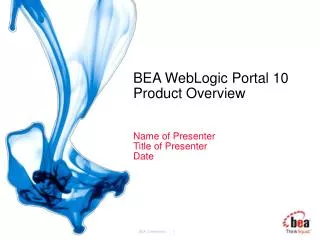 BEA WebLogic Portal 10 Product Overview