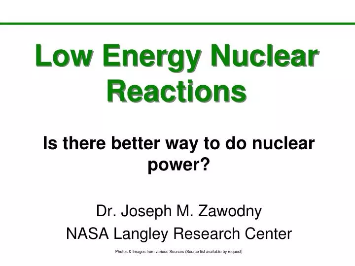 low energy nuclear reactions