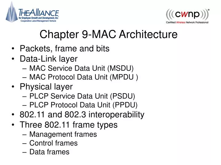 chapter 9 mac architecture