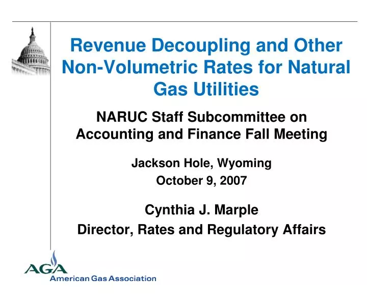 revenue decoupling and other non volumetric rates for natural gas utilities