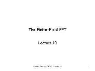 The Finite-Field FFT