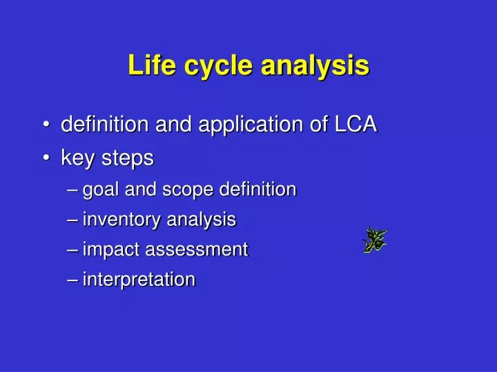 life cycle analysis