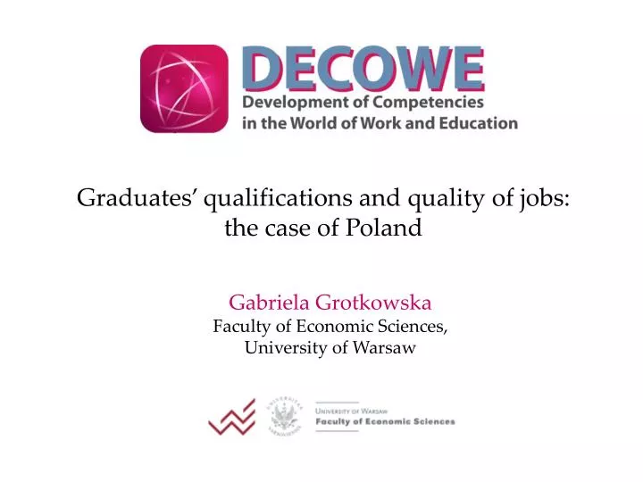 graduates qualifications and quality of jobs the case of poland