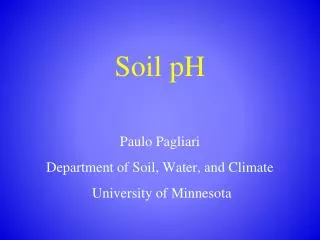 Soil pH