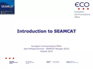 Introduction to SEAMCAT