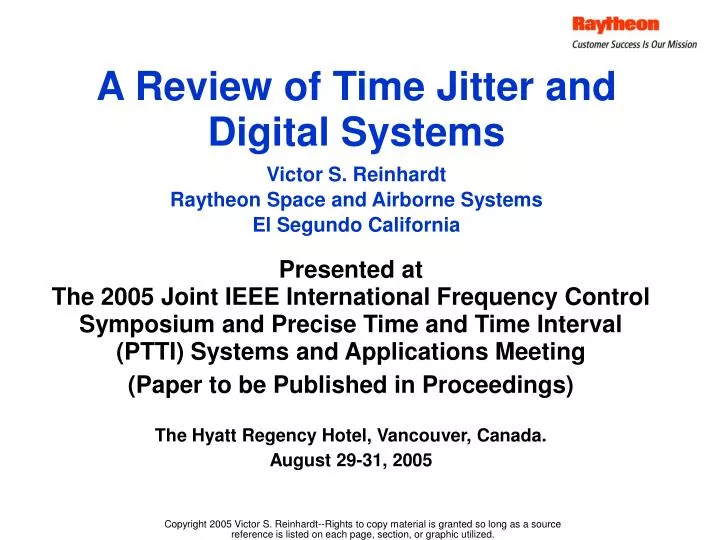 a review of time jitter and digital systems