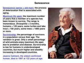 Senescence