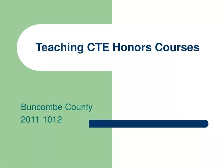 teaching cte honors courses