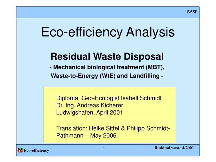 eco efficiency analysis