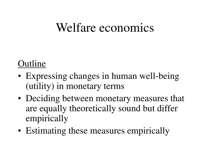 welfare economics