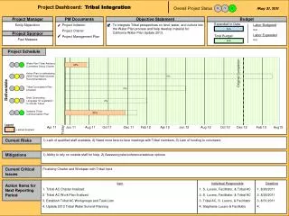 Project Dashboard: Tribal Integration