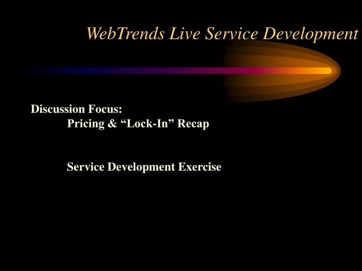 webtrends live service development