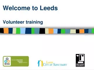 Welcome to Leeds Volunteer training