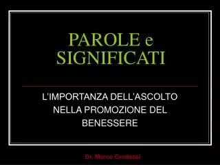 parole e significati
