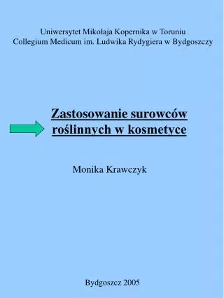zastosowanie surowc w ro linnych w kosmetyce