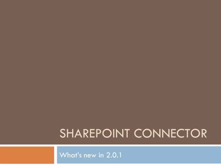 sharepoint connector