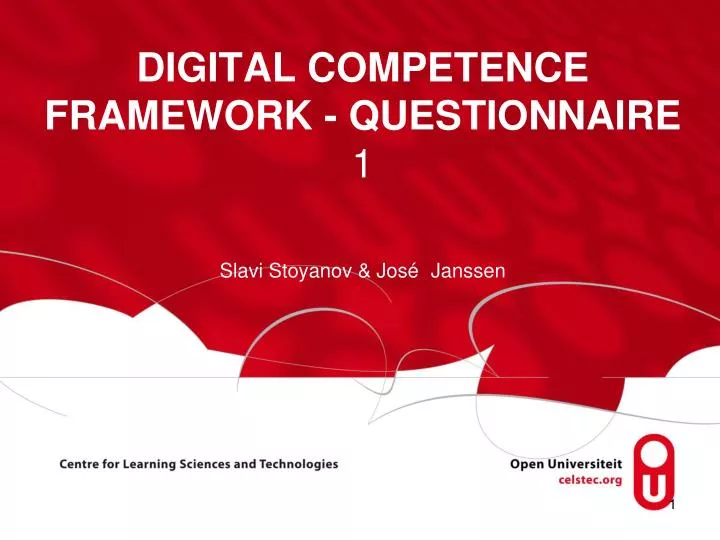 digital competence framework questionnaire 1 slavi stoyanov jos janssen