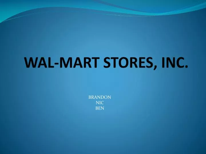 wal mart stores inc