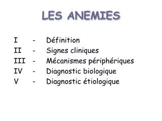 les anemies
