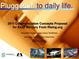 2011 Communication Concepts Proposal for Keep Mercury From Rising