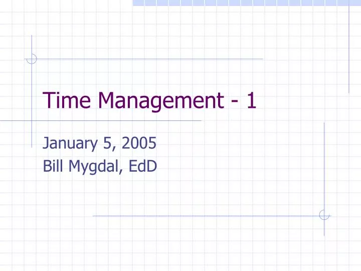 time management 1